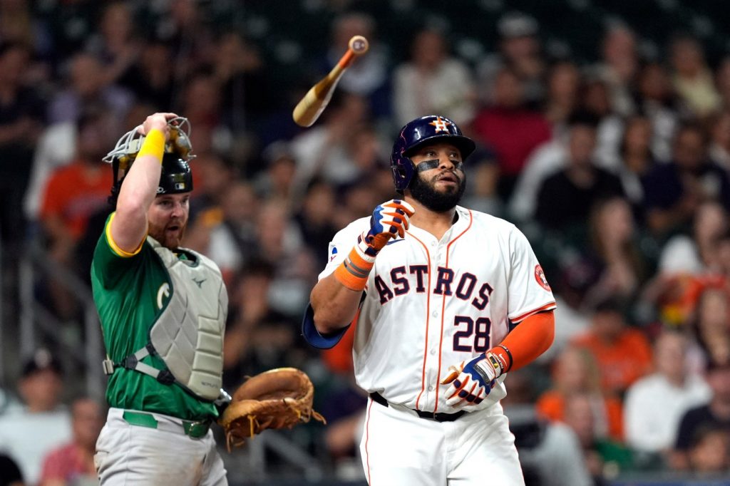 A’s rookie right hander lit up by surging Astros