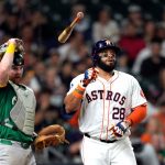 A’s rookie right hander lit up by surging Astros