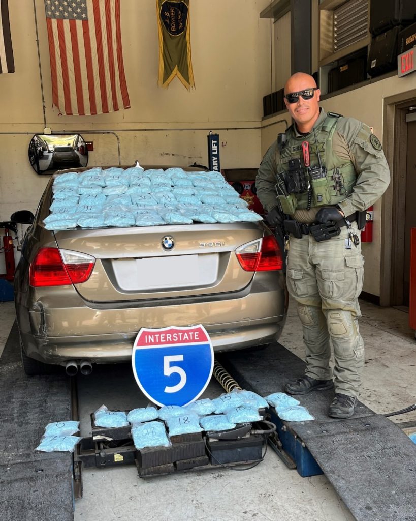 74-year-old man arrested after California police find with 85 pounds of possibly counterfeit narcotics during traffic stop