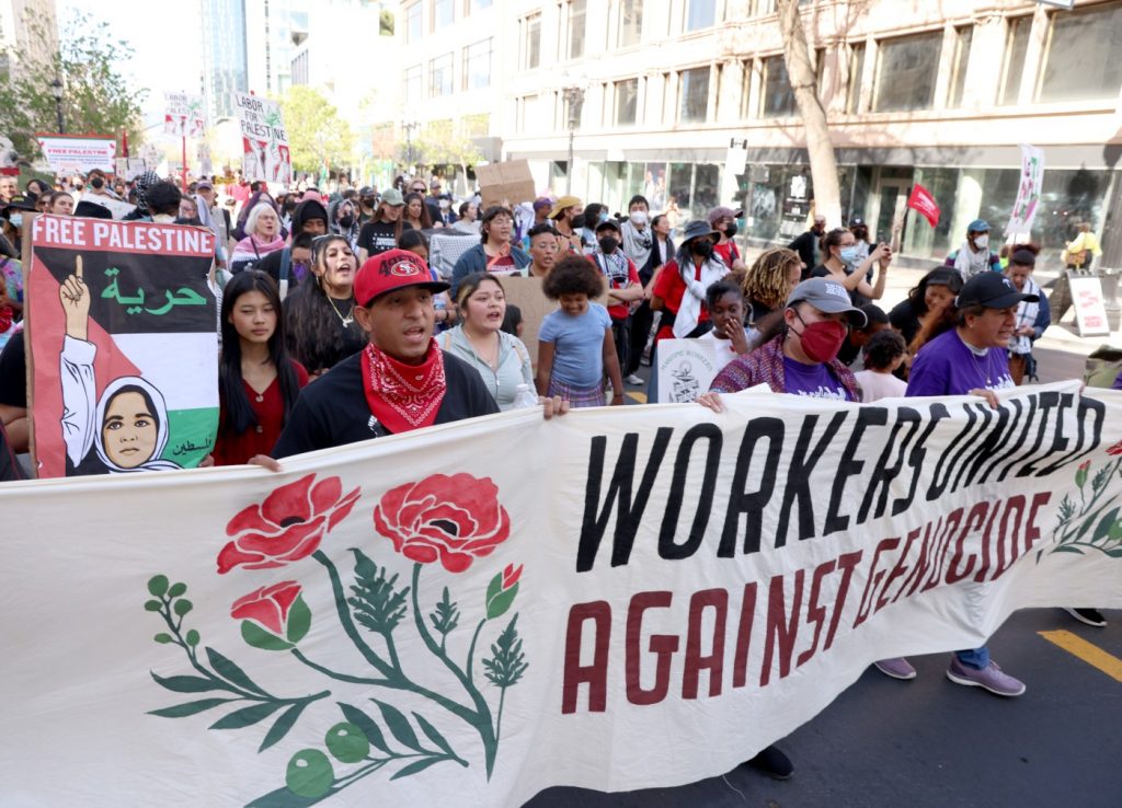 Photos: May Day Gaza protests in Oakland