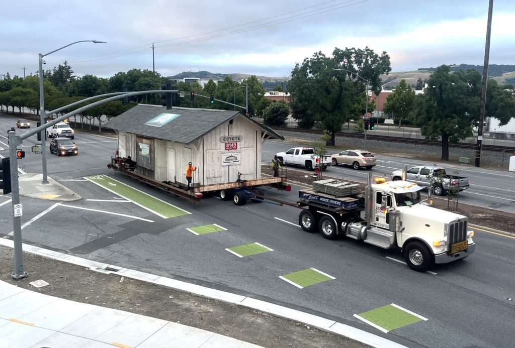 155-year-old Coyote train depot takes a road trip to San Jose