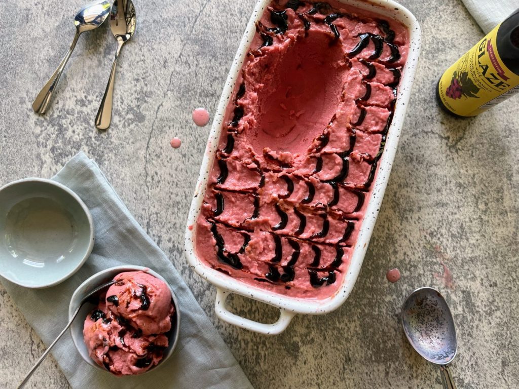 Summer treats: Make this Strawberry Cardamom Frozen Yogurt with Balsamic Swirl