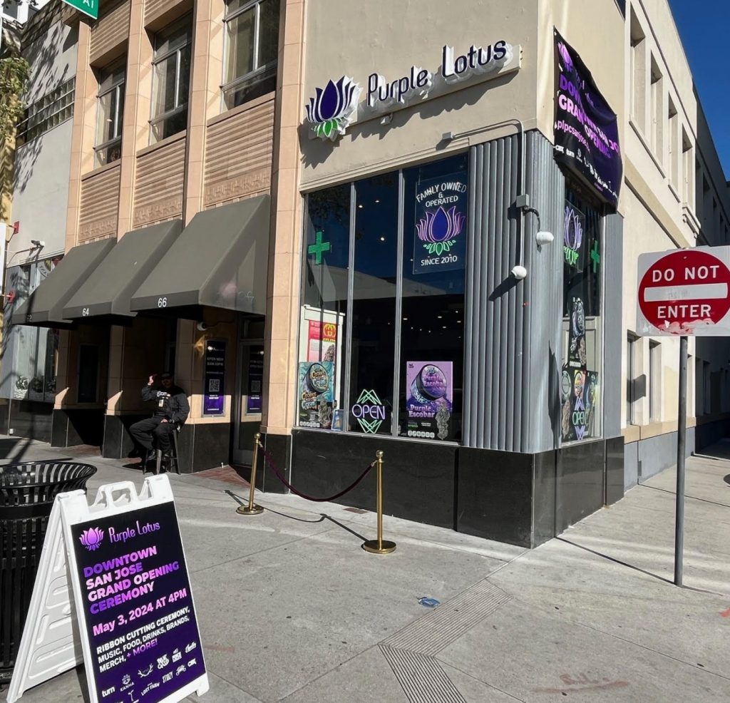 Purple Lotus cannabis dispensary draws customers to downtown San Jose