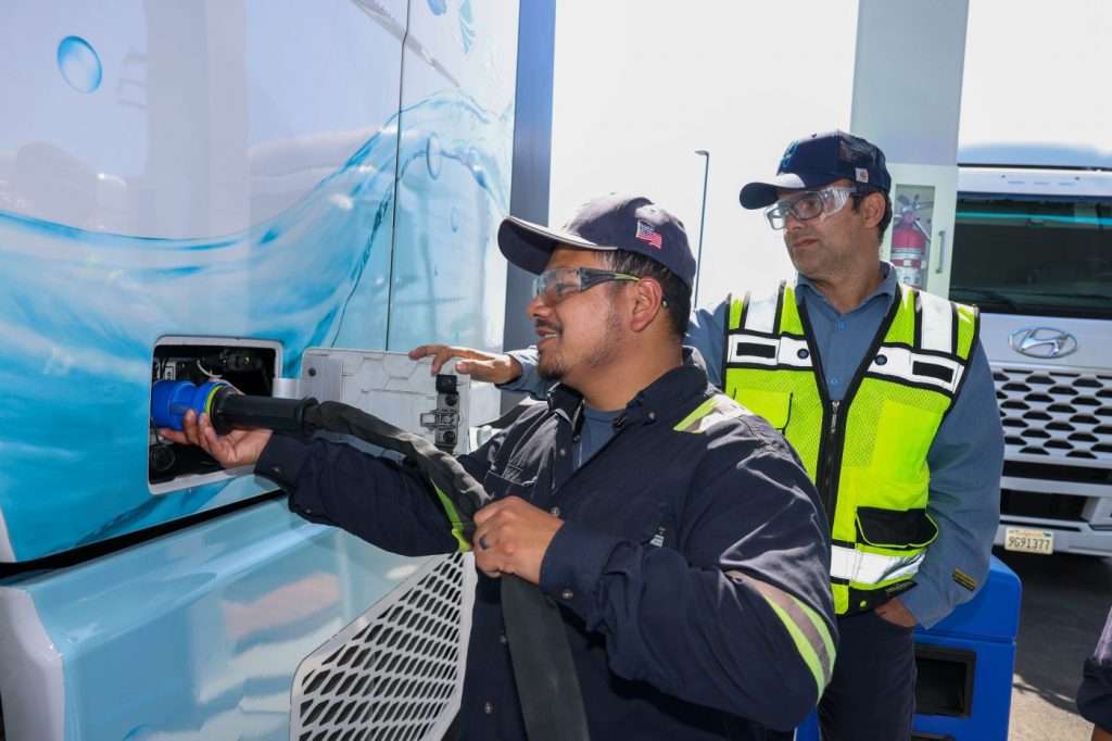 First commercial hydrogen fueling station in the nation for big rigs set to open in West Oakland