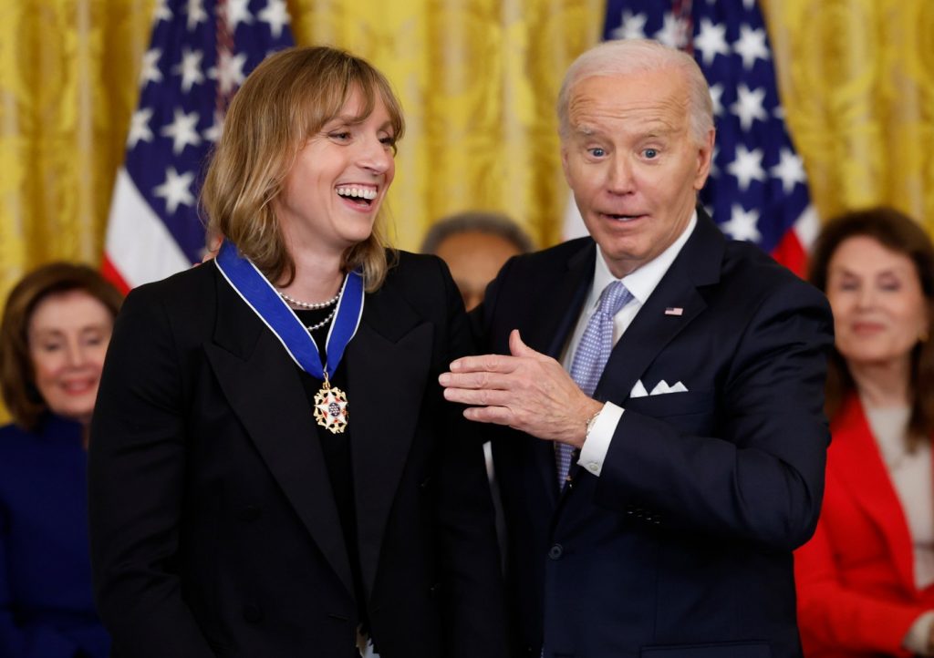 Biden bestows Medal of Freedom to Pelosi, Evers, Ledecky, others