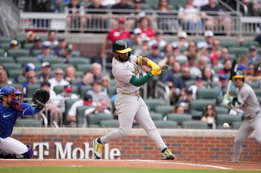 Andujar and Rooker lead Oakland outburst against Chris Sale as A’s beat scuffling Braves 11-9