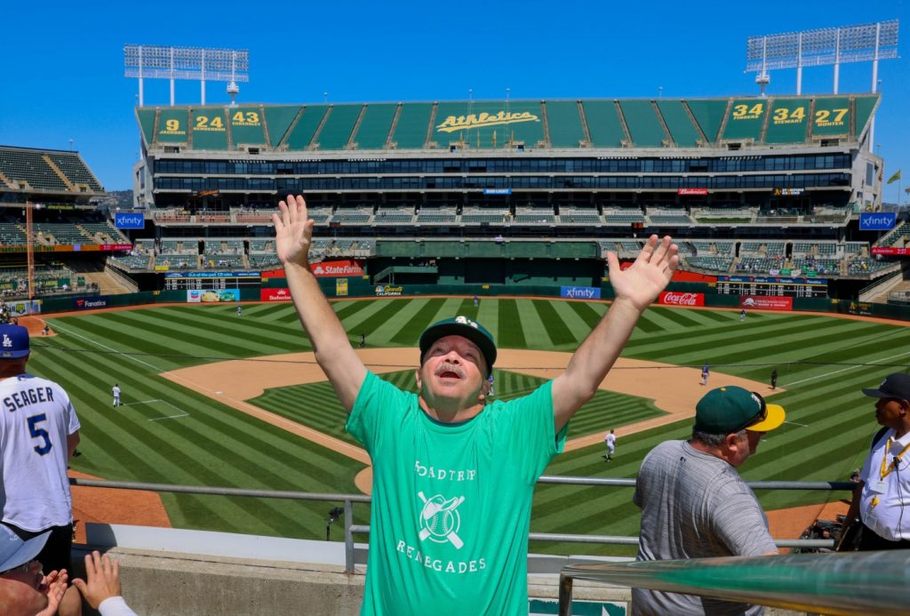 ‘Road Trip Mike’ is attending all 81 A’s road games this year — but not for the reason you might think