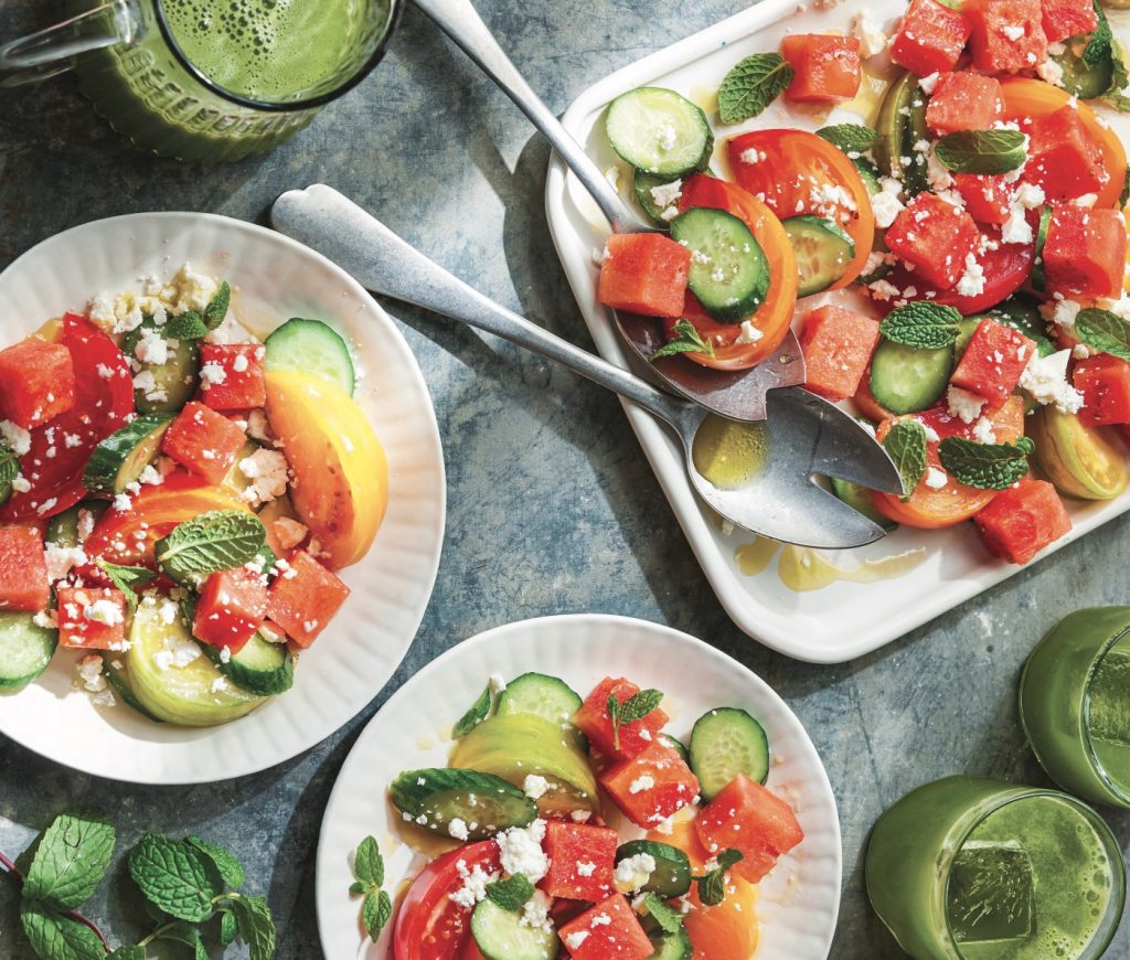 Recipe: Oakville Grocery’s Watermelon, Heirloom Tomato, Feta and Mint Salad