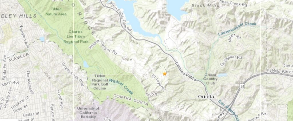 Small earthquake rattles East Bay region near two reservoirs