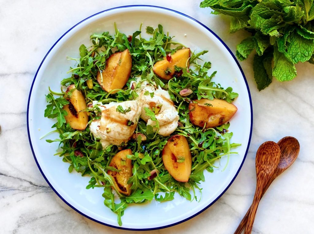 TasteFood: This summery salad bursts with burrata and grilled peach flavor