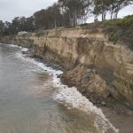 Slab of cliff at Capitola beach crumbles into sea