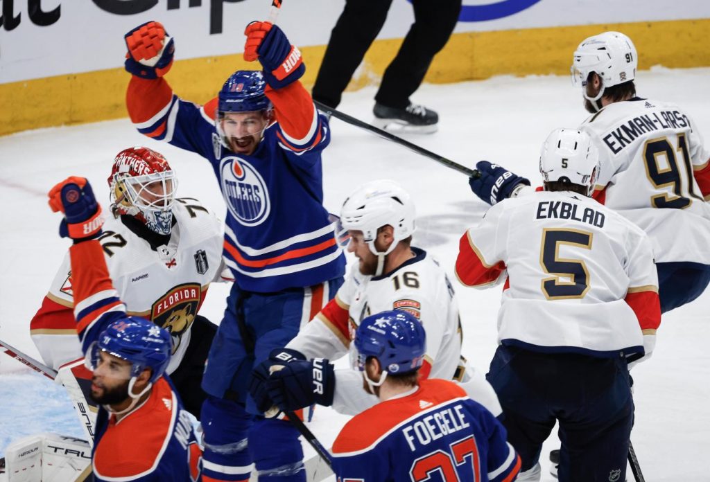 Stanley Cup Final: Oilers rout the Panthers 8-1 in Game 4 to avoid being swept