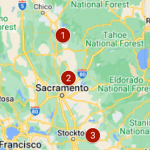 Map: Biggest of the California wildfires that started amid Monday’s lightning