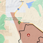 Post Fire map: Evacuation near I-5’s Grapevine section