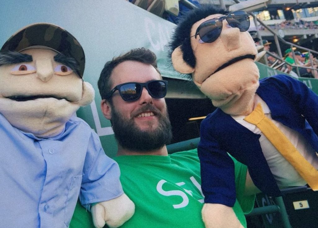 Who is the A’s fan who went viral for holding John Fisher, Dave Kaval puppets?