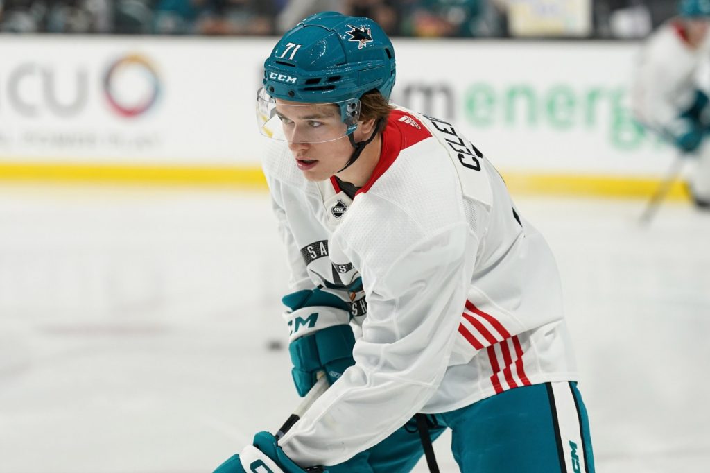 Sharks fans turn out for Macklin Celebrini at scrimmage