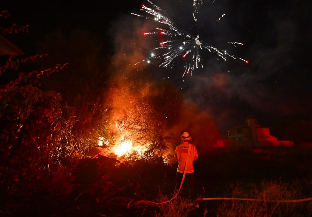 Residents on East Bay court evacuated after wildfire likely caused by fireworks