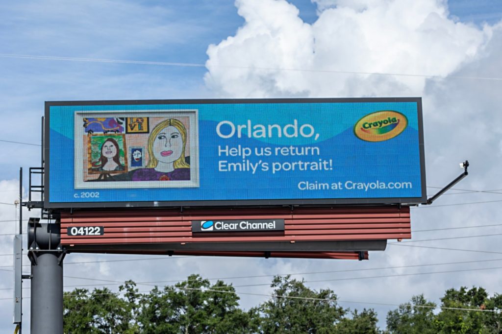 Billboards seek to reunite decades-old kids’ drawings with their now-grown creators