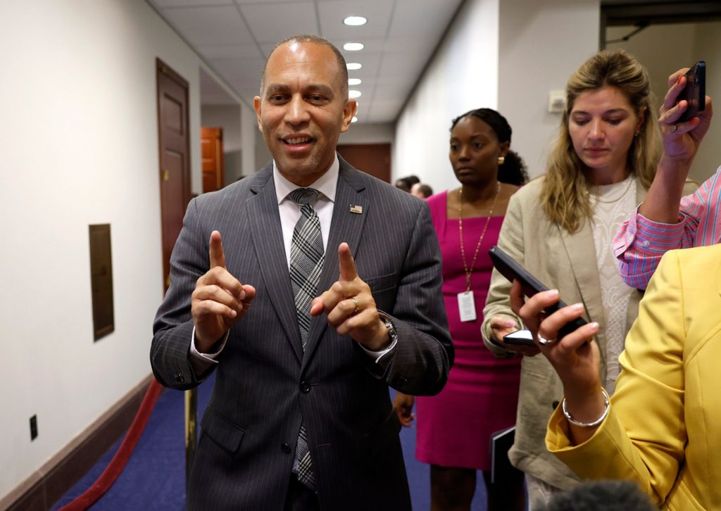 Dems meet on Capitol Hill as Biden vows to keep running