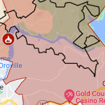 Map: Thompson Fire and evacuation zones at Lake Oroville