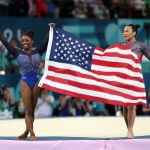 Simone Biles edges Brazil’s Rebeca Andrade for her second Olympic all-around gymnastics title