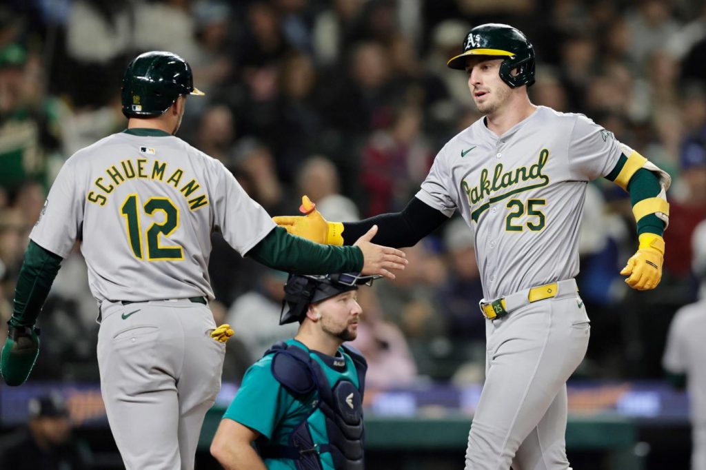 Oakland A’s lose penultimate game in extra innings, but not before Langeliers’ dramatic homer in ninth