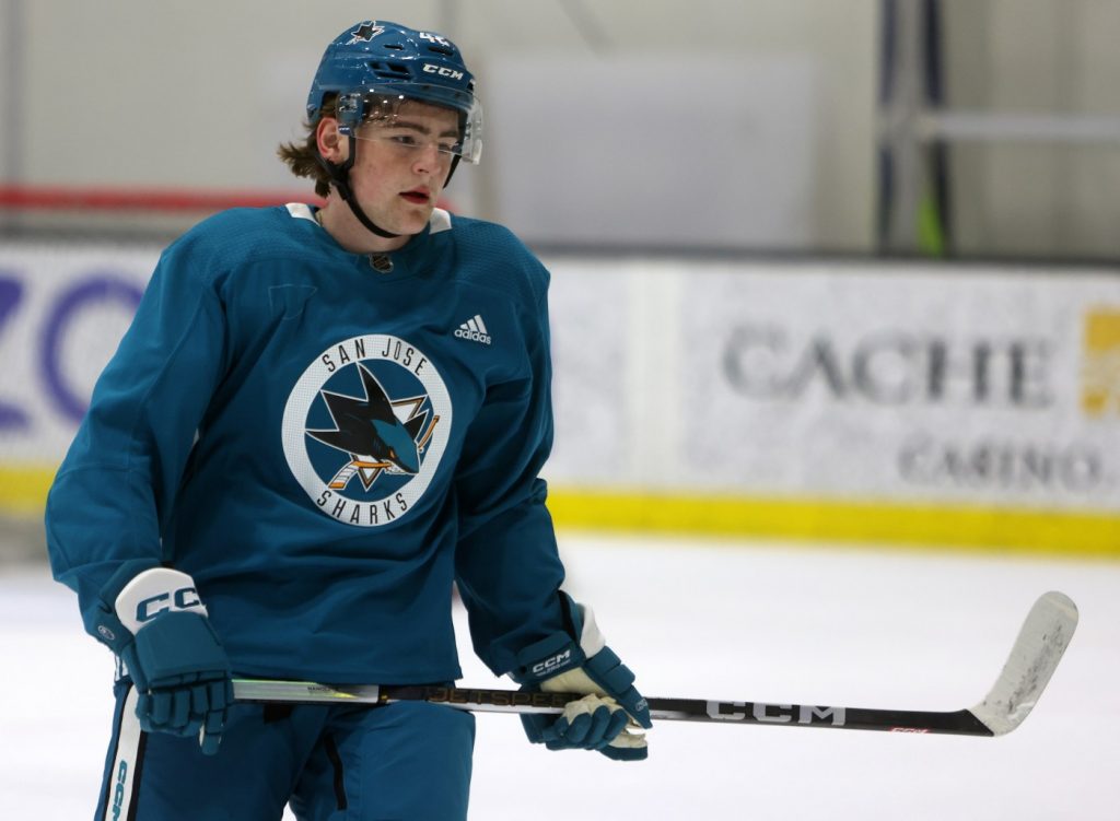 Rookie defenseman’s goal leads Sharks to first preseason win