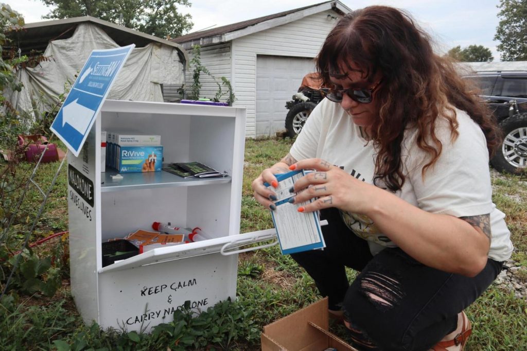 Old newspaper boxes are being used across the US to distribute the overdose reversal drug Narcan