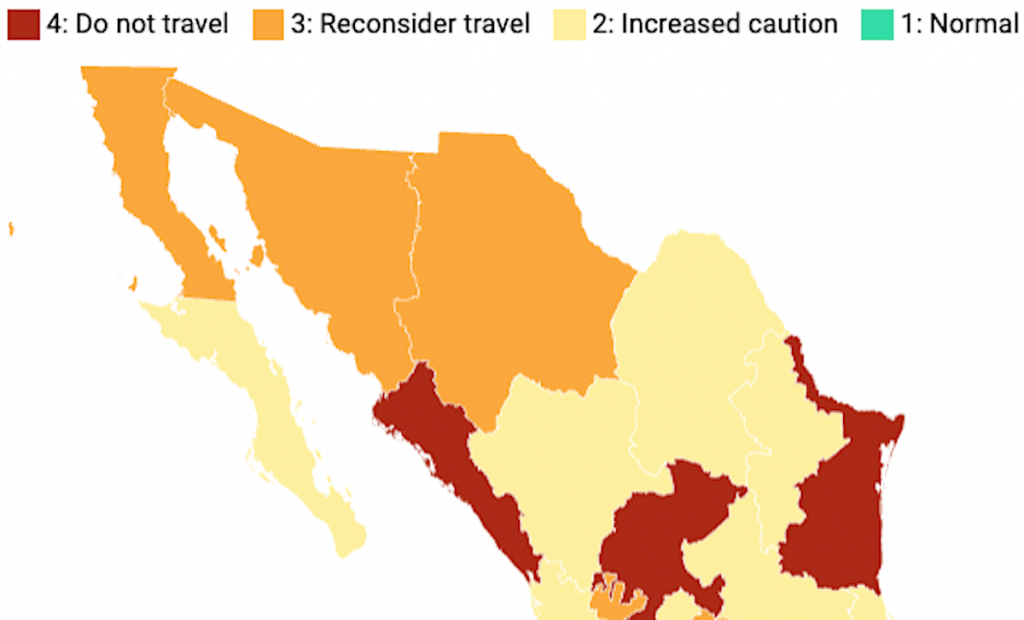 Mexico travel risk map: U.S. issues new warnings