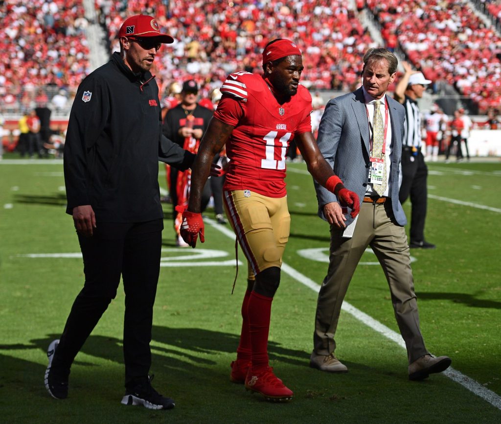 49ers’ Brandon Aiyuk done for season with torn ACL