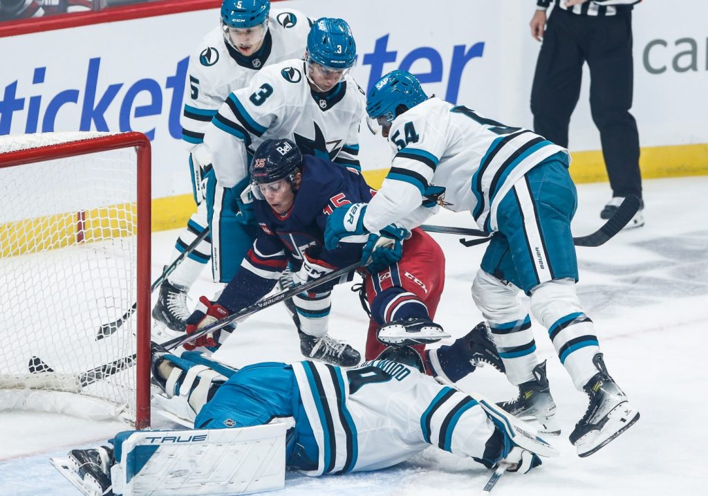 Disastrous first period dooms Sharks in loss to Winnipeg Jets