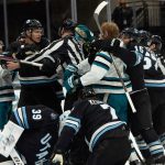 San Jose Sharks rally late, earn dramatic win over Utah to finally end skid