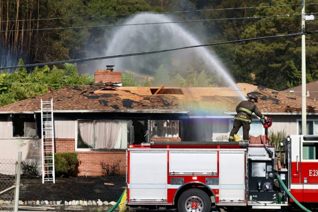 Oakland hills blaze partially contained overnight