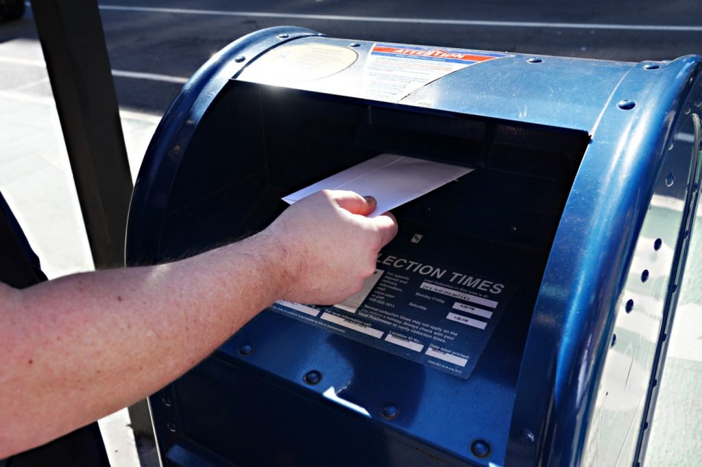 Where can I find a mailbox for my vote-by-mail ballot?