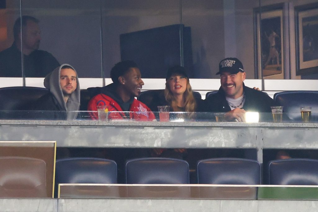 Taylor Swift and Travis Kelce attend ALCS Game 1 at Yankee Stadium