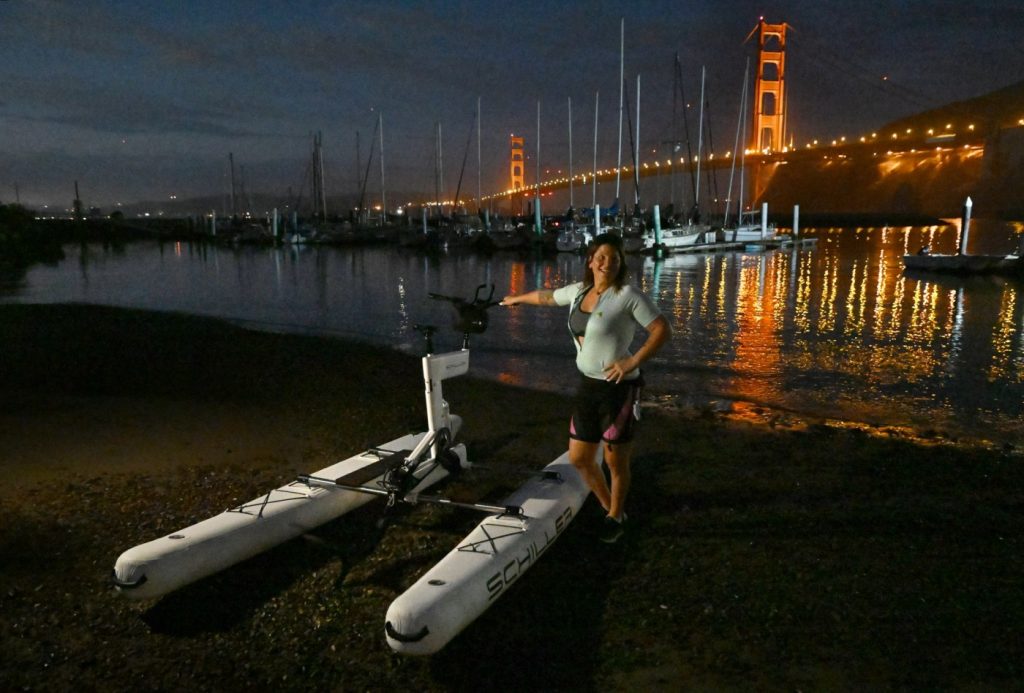 Bay Area woman completes water bike ride to Farallones