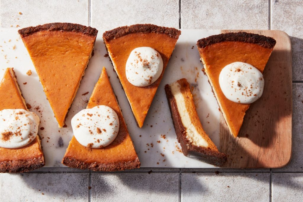 Recipe: King Arthur Baking Co.’s Pumpkin Cheesecake Pie