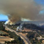 Grass fires break out along Highway 1 in Santa Cruz’s South County