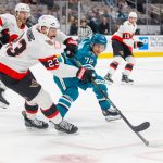 Sharks badly shoot Ottawa Senators, but lose on late goal