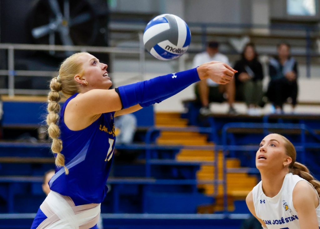 San Jose State women’s volleyball team returns to court, wins a thriller