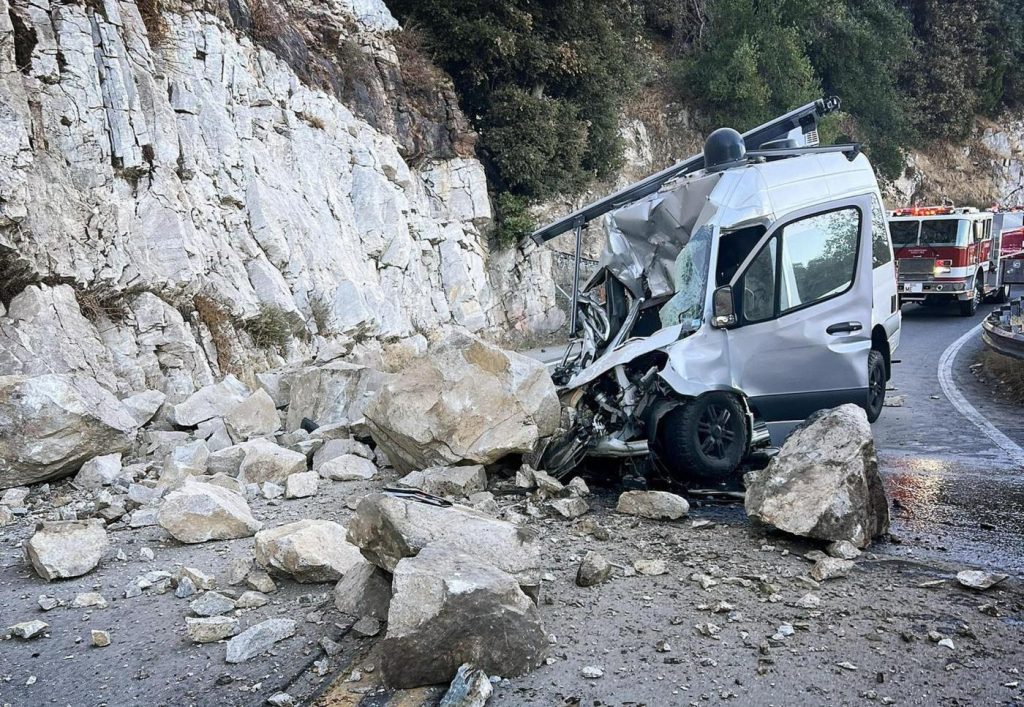 ‘I should have died.’ Man recovers after rockslide in California mountains slams into his van