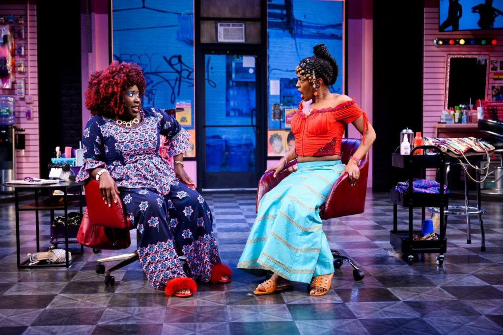 Review: In ‘Jaja’s African Hair Braiding,’ witty banter hides an uneasy ride