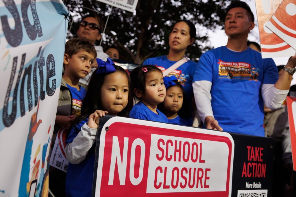 Parents rally in San Jose to protest Berryessa school closures