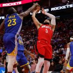 Warriors blow 31-point lead, but avoid late collapse to beat Rockets in overtime