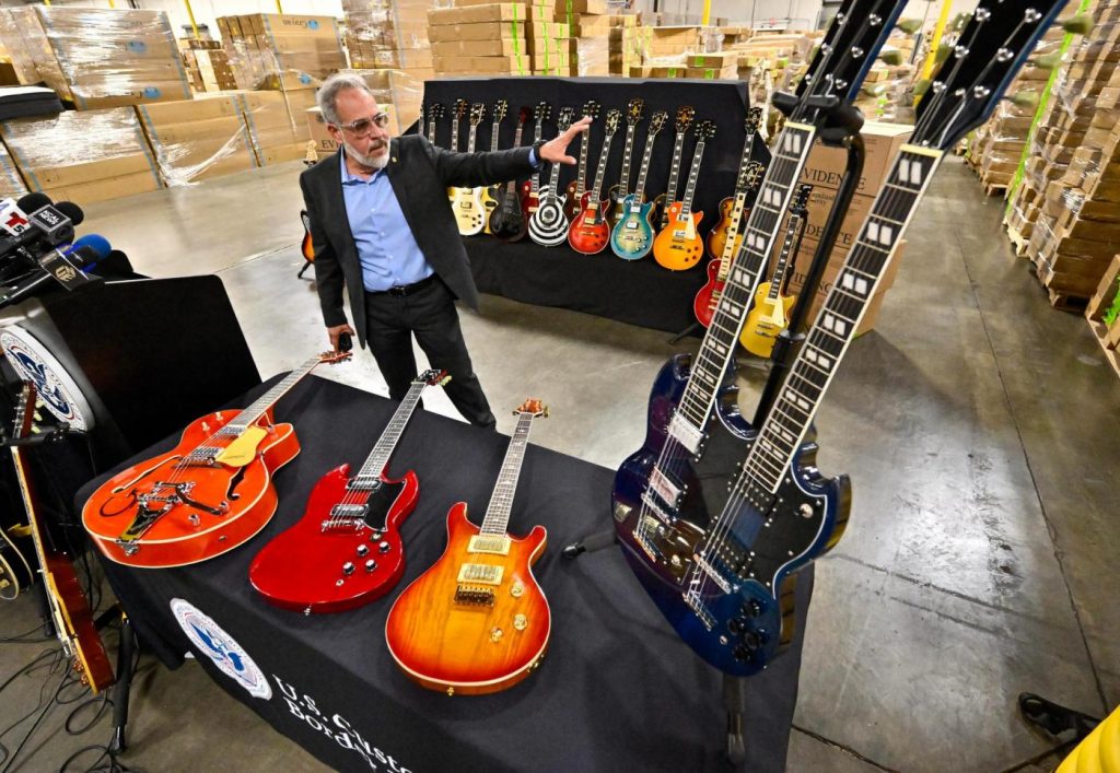 Thousands of fake Gibson guitars imported from Asia seized at California port