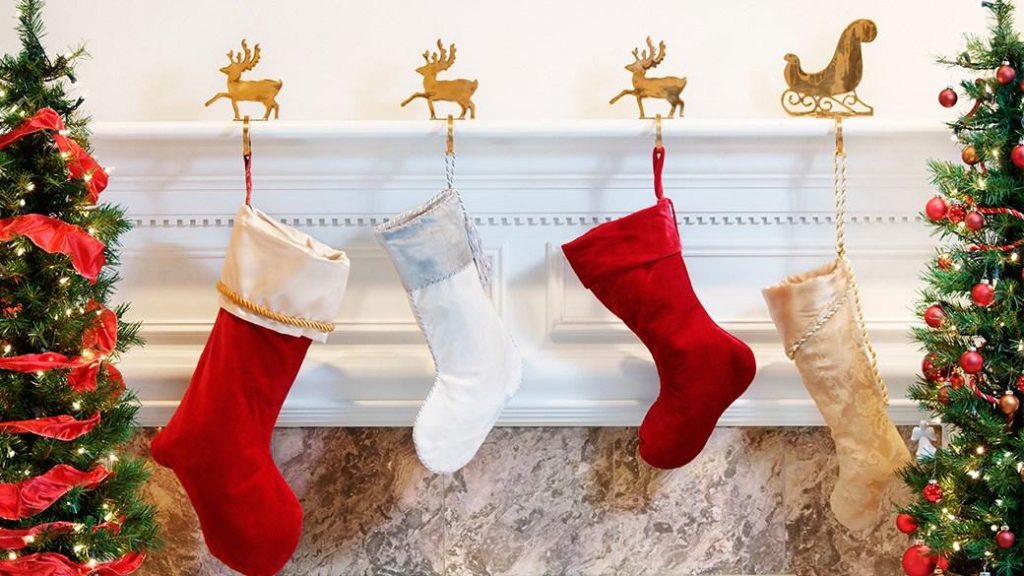 Festive Christmas stocking hangers to deck out your mantel