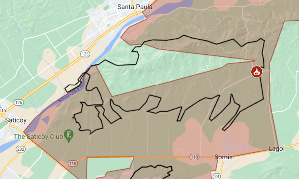 Map: Mountain Fire evacuations continue to expand in Ventura County